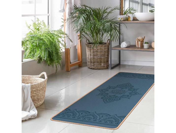 Läufer/Yogamatte Indische Ornamente 183 x 61cm Blau