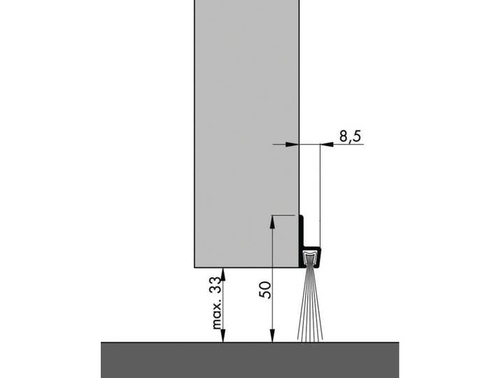 Fp - Bas De Porte Aluminiumà Brosse Ibs60 100cm - Ellen - 0308401d
