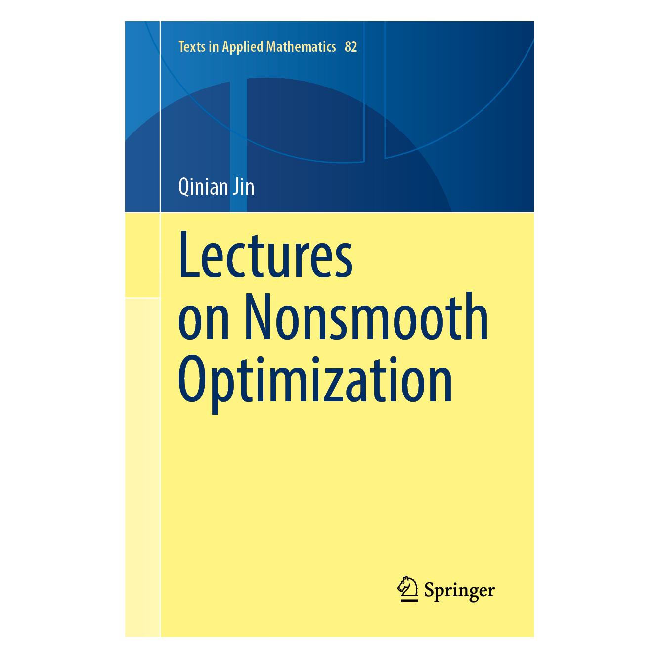 Springer Lectures on Nonsmooth Optimization (Englisch, Hardcover, Qinian Jin) (58159985)