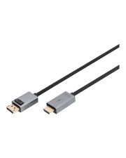 DIGITUS 4K DisplayPort Adapterkabel DP HDMI Typ A Gold (DB-340202-030-S)
