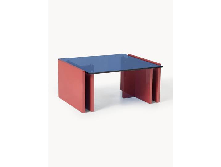Table basse avec plateau en verre Elam
