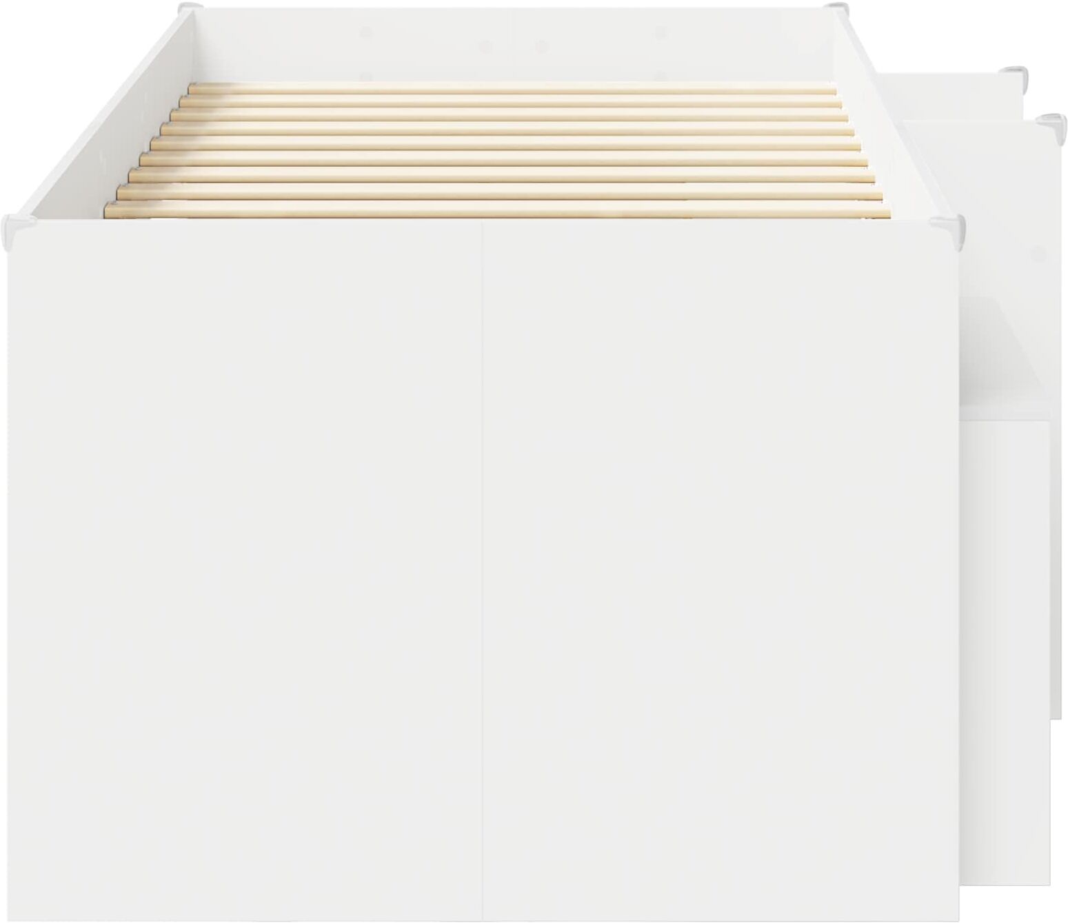 vidaXL Cadre de lit en loft avec armoire avec étagère 3 pièces Blanc