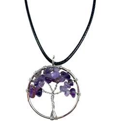 Tree of Life Pendant - Amethyst
