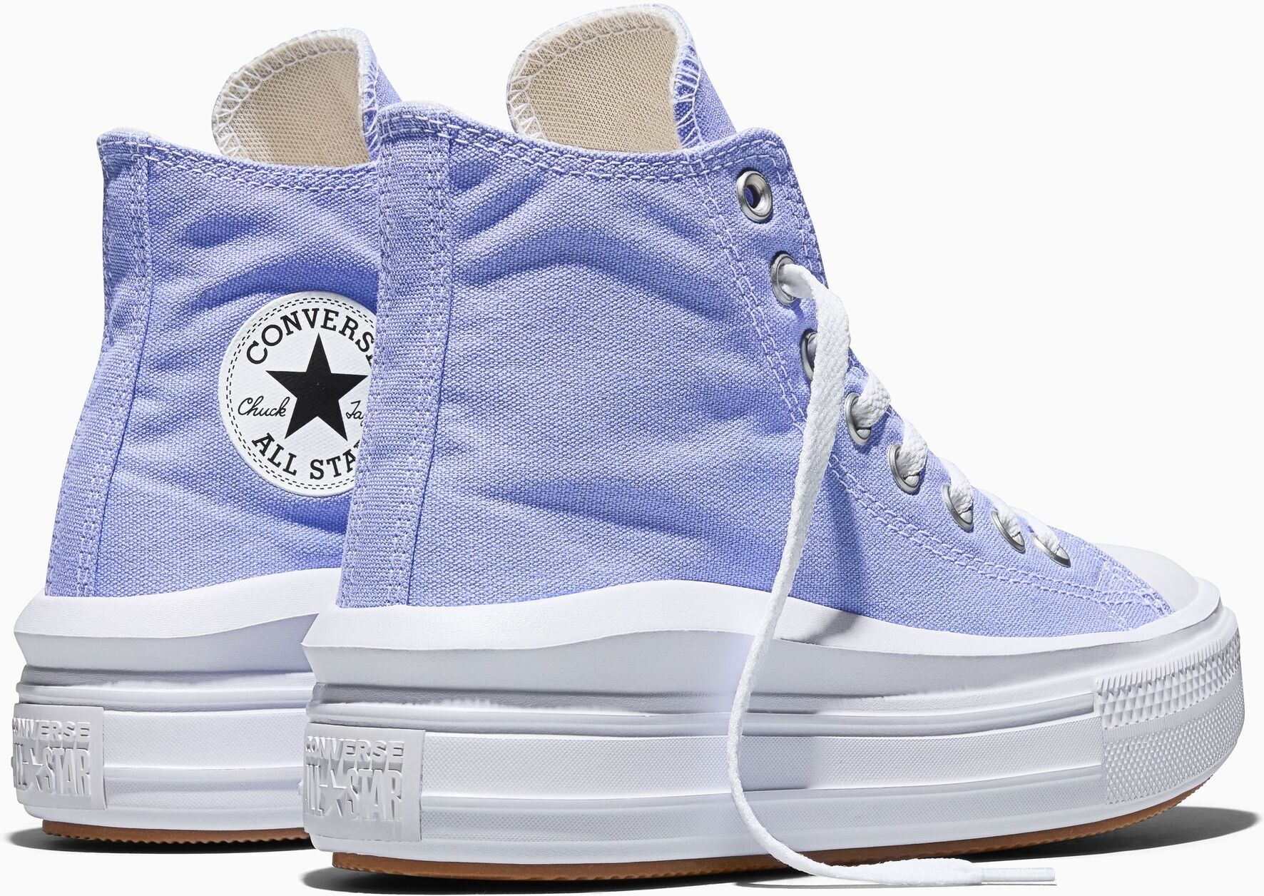 Sneaker CONVERSE "CHUCK TAYLOR ALL STAR MOVE PLATFOR", Damen, Gr. 36, very peri, weiß, schwarz, Textil, Schuhe Sneaker very peri, weiß, schwarz 36