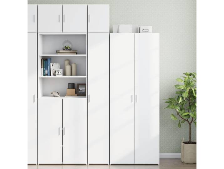 vidaXL Hochschrank Schmal Weiß 30x42,5x225 cm Holzwerkstoff