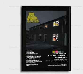 Uplifted Finds Arctic Monkeys Album Cover Poster   High Definition Music Wall Art Canvas 4 50 X 70 Cm No Frame