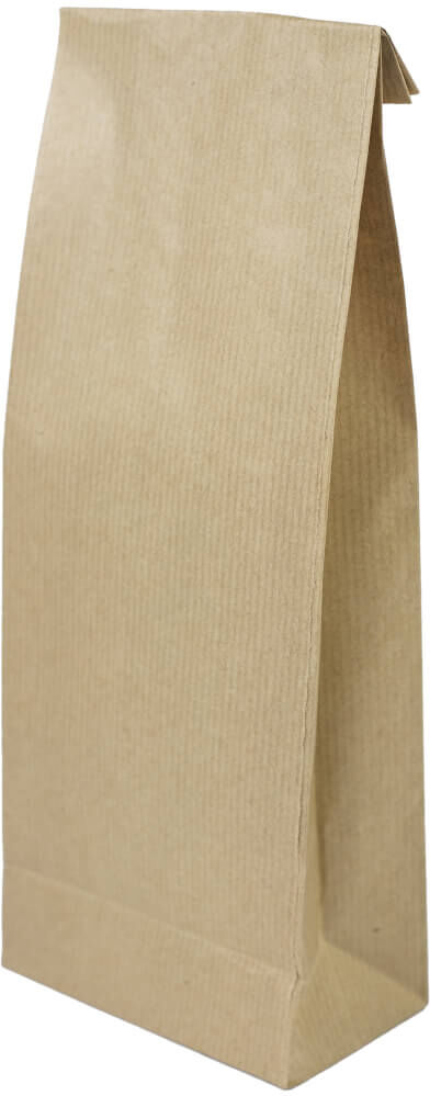 aXpel Klotzbodenbeutel/Mehlbeutel 10 x 28 x 6cm braun gerippt