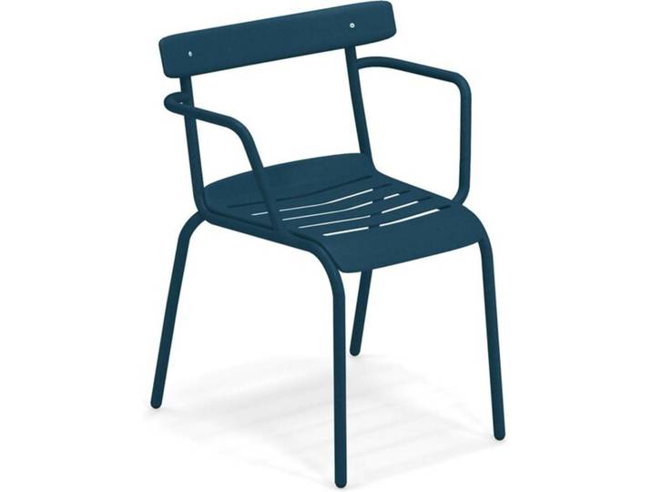Armlehn-Stuhl Miky Emu Group blau, Designer Florent Coirier, 61x77x55 cm