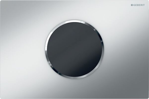 Geberit WC control 115908KN6 Fonctionnement sur piles, rinçage 801 , chrome mat