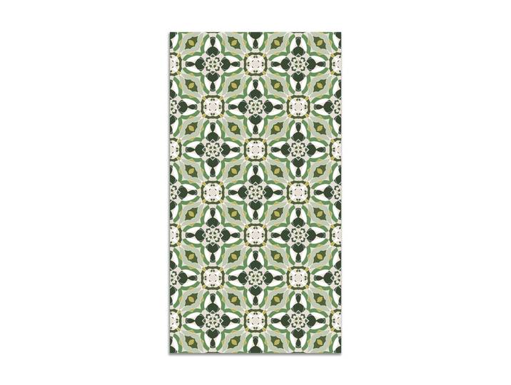 Tapis vinyle tuile kaléidoscope oriental vert 120x170cm