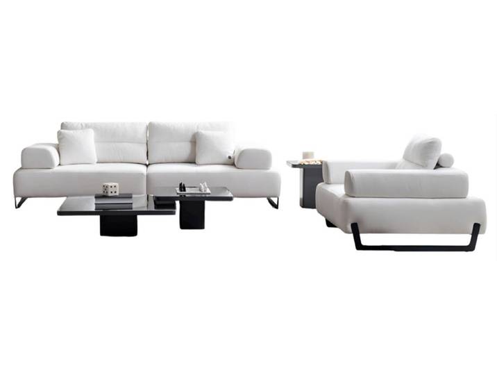 JVmoebel Sofa Exklusive Weiße Designer-Sitzgruppe mit modernem Look, 4 Teile
