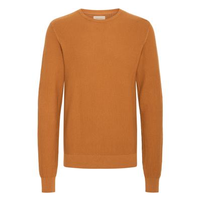 Strickfleece-Pullover BLEND "Strickpullover BHPullover", Herren, Gr. S, braun (caramel café), Obermaterial: 100% Baumwolle CO., Pullover