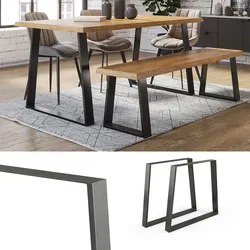 Vicco Loft Tischkufen Trapez 72cm Tischbeine DIY Tischgestell Esstisch Möbelfüße