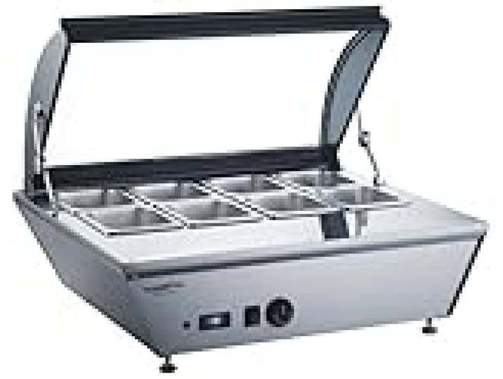 Vitrine chaude - 8 bacs GN 1/6 - Combisteel