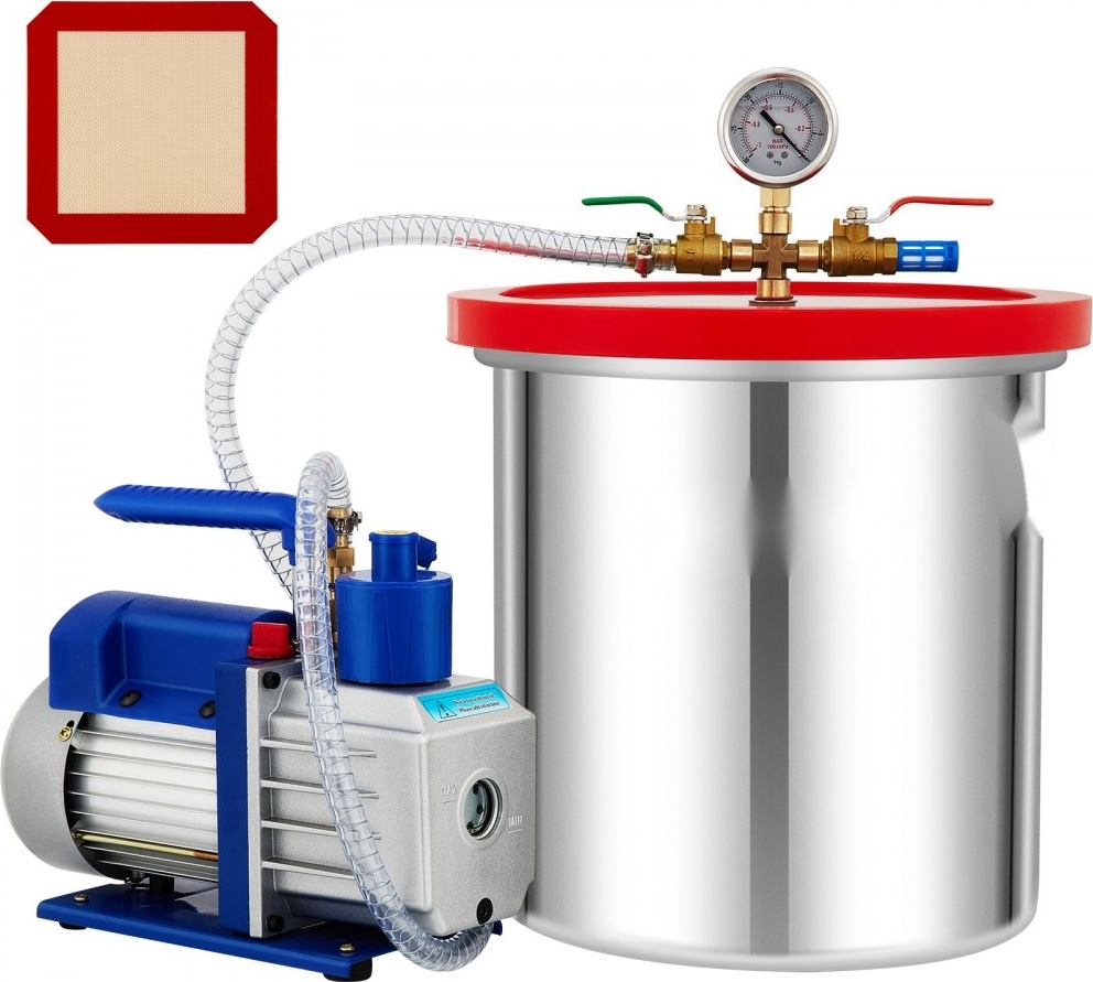 Vakuumpumpe Unterdruckpumpe 5 Gal 5CFM 1/3HP 1-stufig - Vakuumkammer-Kit für industrielle Anwendungen - Hochleistungs-Vakuummaschine