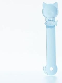 Inspired Finds Mess Free Cat Treat Squeeze Spoon Interactive Snack Feeder For Cats And Kittens blue