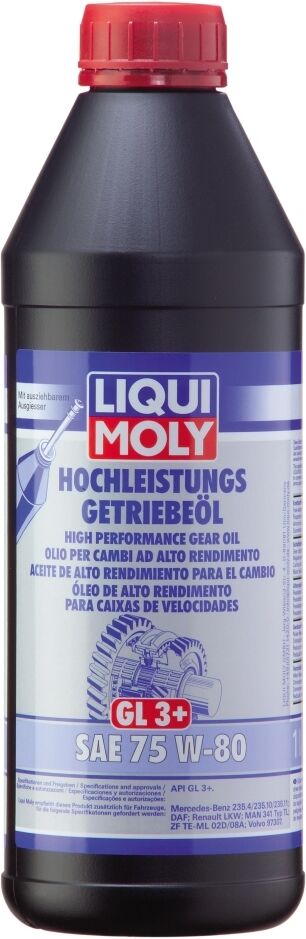 Liqui Moly Getriebeöl Hochleistungs-Getriebeöl (Gl3+) Sae 75w-80 [1 L] 4427 1l