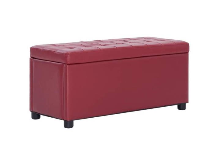 Pouf de rangement VIDAXL - Rouge bordeaux - Similicuir - 1 place - Contemporain - Design