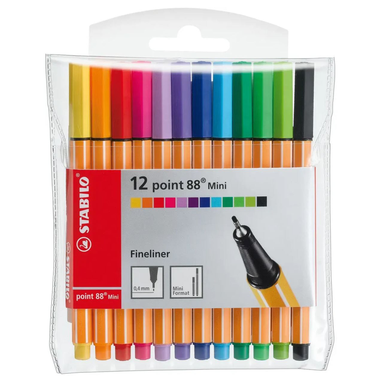 STABILO Point 88 Mini Fineliner farbsortiert 0,4 mm, 12 St.