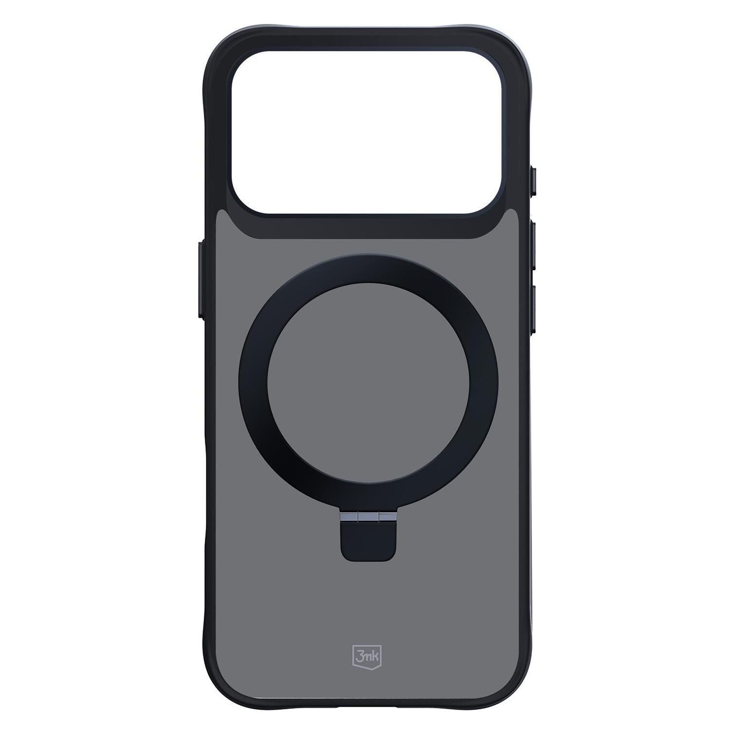 3MK - Smoke Matt Case Mag&Stand - iPhone 17 Pro - Black (Apple iPhone 17 Pro) (5903108665261)