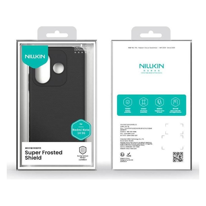 Nillkin Rückwandabdeckung Xiaomi - Super Frosted Back Cover für Xiaomi Redmi Note 14 5G Schwarz (Xiaomi Redmi Note 14 5G) (57983124902)
