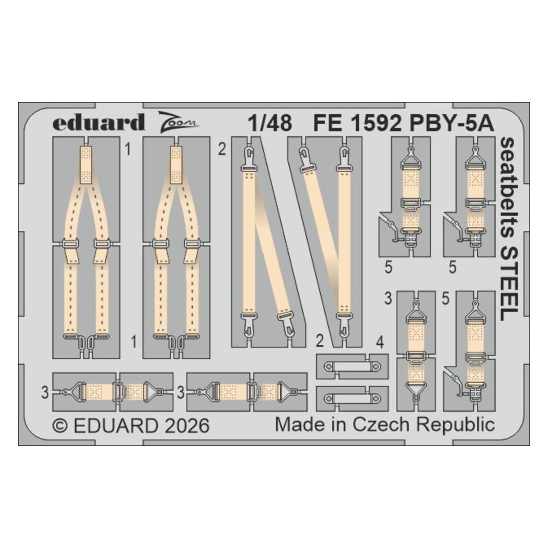 Eduard PBY-5A seatbelts STEEL for / Revell (FE1592)