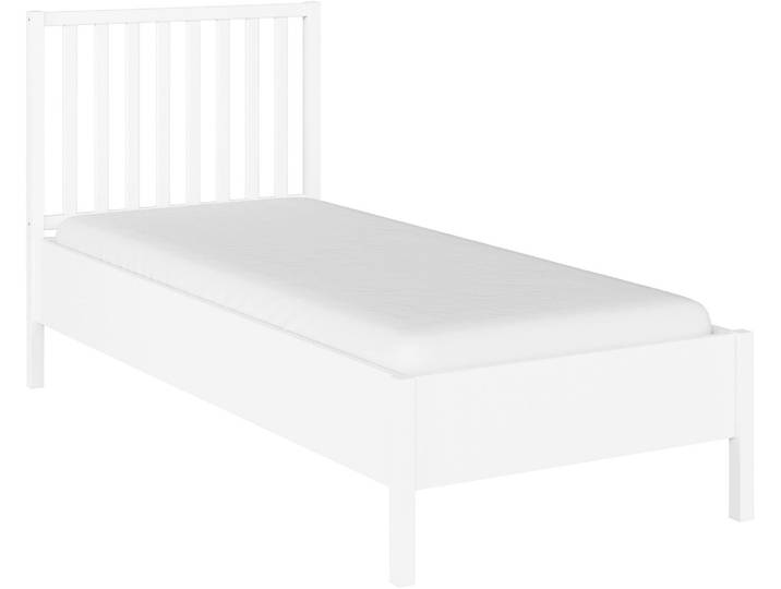 Bettgestell GOODPRODUCT Schlafzimmermöbel Möbel Landhaus Einzelbett Doppelbett Stauraum YLVA , weiss (alpinweiß), B:98cm H:111cm L:209cm, Betten, Bettgestell, mit Sprossenkopfteil im Landhausstil MADE IN GERMANY