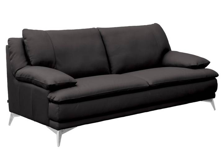 Novel Sofa 2er Maxi CARLO, schwarz, Leder