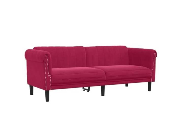 GHVBNMF 3-Sitzer Sofa Weinrot Samt Polstersofa Dreisitzer Couch 203cm Eleganter Dreisitzer aus weichem Samt mit dichter Schaumstoffpolsterung für Ihr Wohnzimmer, Arbeitszimmer oder Lounge.