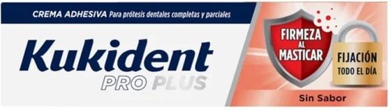 Kukident Pro Plus Firmeza Mastigar Creme Adesivo sem Sabor 57G