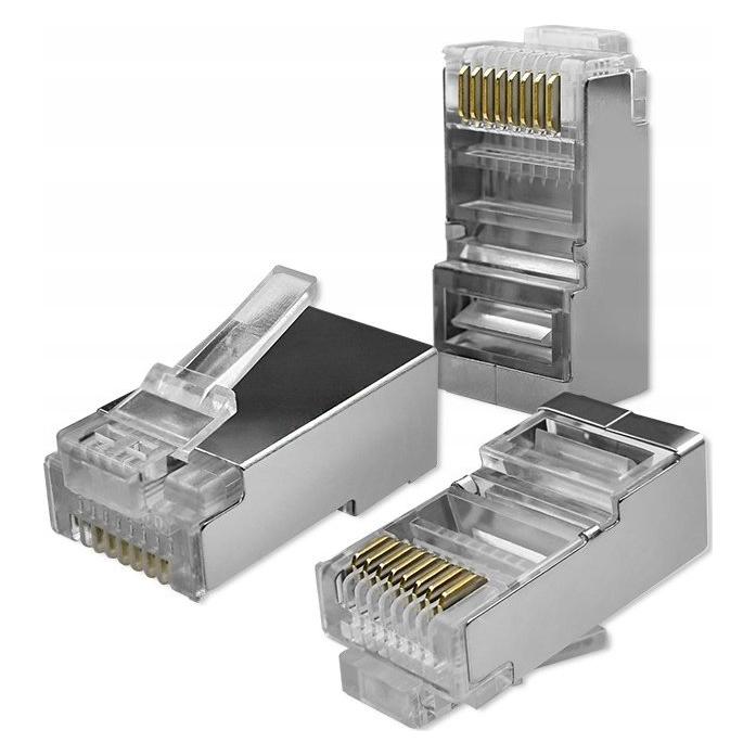Qoltec RJ45 Durchgangsverbinder, CAT5e, FTP, 100 Stück (Netzwerk Kupplung) (54546)