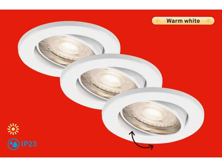 BRILONER LEUCHTEN LED Einbauleuchte STEN , weiß (weiß, neutral), Leuchten, LED Einbauleuchte