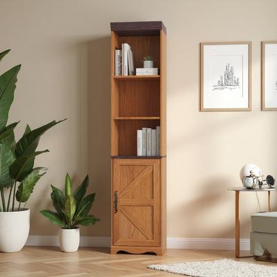 ZWYO HOSIMU "70.9"" Tall Free Combination Wood Storage Cabinet with 5 Shelves, Cube Bookcase Display Rack for Living Room Bedroom Office.."