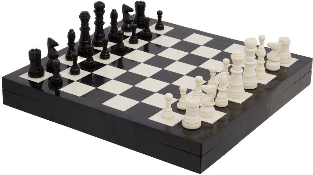 Karine Happy Larry 2 Player Resin Chess White;Black 5cm H X 41cm W X 41cm L