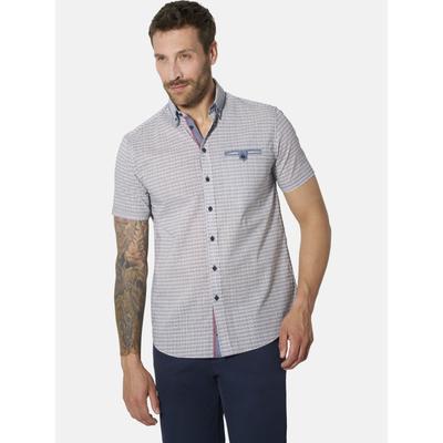 Kurzarmhemd BABISTA "Kurzarmhemd RAVENTO", Herren, Gr. XXL, weit, blau (blau gemustert), Obermaterial: 100% Baumwolle CO., Hemden