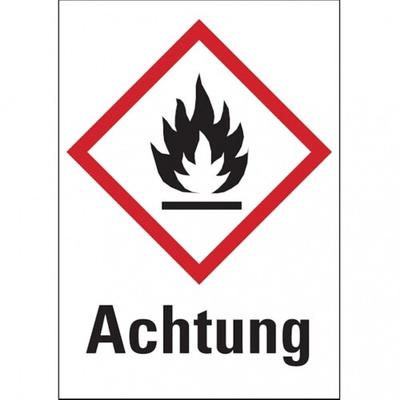 König Werbeanlagen Dreifke® Gefahrstoffetiketten - Flamme (GHS 02) - 52x74 mm Folie selbstklebend