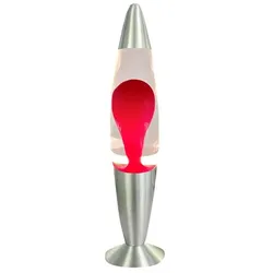 HWH LED Lavaleuchte, 34cm, 310ml, 20W, 1200-5300K, 2lm, IP20, rotes Wachs + klare Flüssigkeit BLU-50960