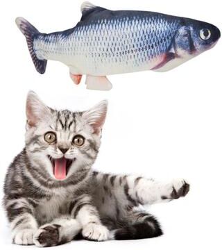 Uplift Treasures Interactive Floppy Fish Cat Toy USB Rechargeable Realistic Moving Pet Toy 02