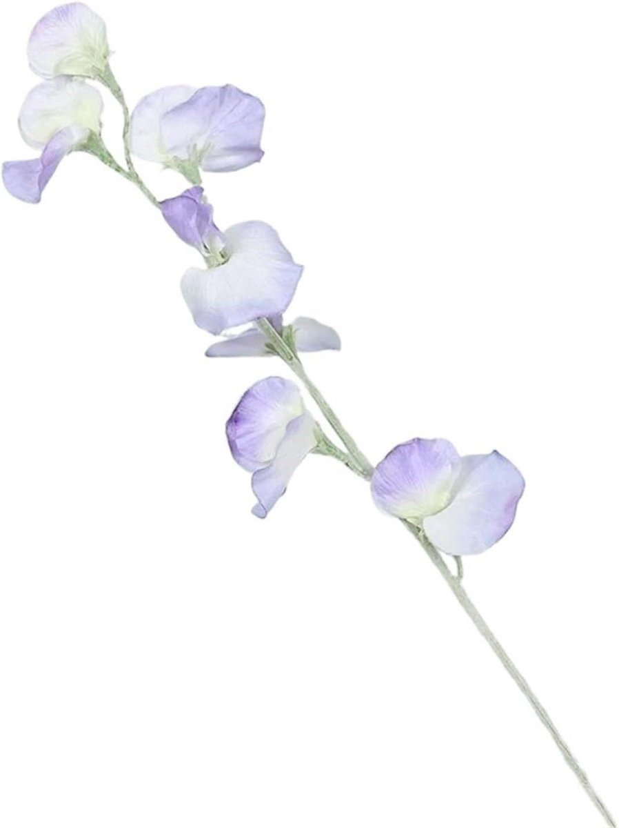 Realistisch kunstbloemen boeket lichtblauw voor woonkamer decoratie - 10 cm