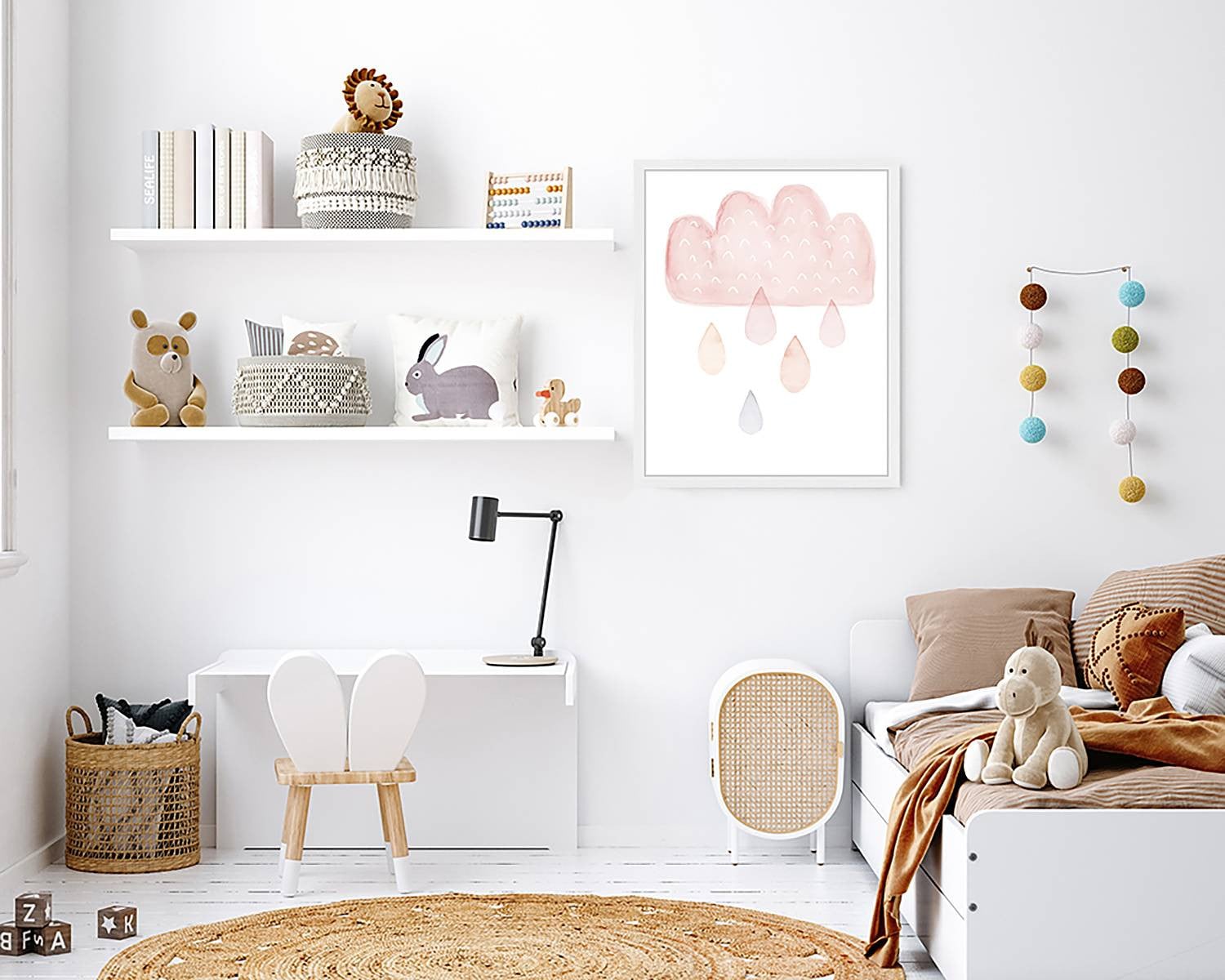 home24 Sweet Rain abstracte wanddecoratie multicolor 43 x 53 cm