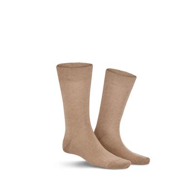Socken KUNERT "CLARK", Herren, Gr. 39-42, Sockengröße, beige, meliert, Baumwollmischung, normal, Socken Socken, druckfreier Komfortbund, Cotton-Mix