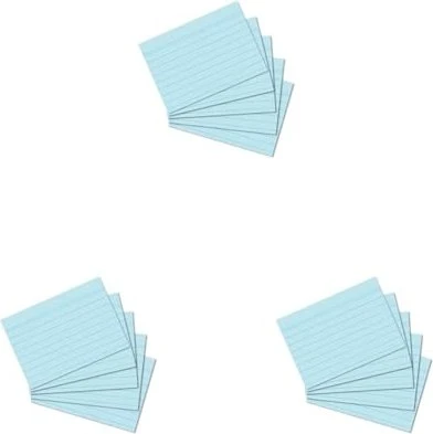 herlitz Karteikarten, DIN A8, liniert, blau