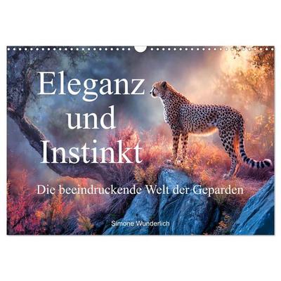 Eleganz und Instinkt - die beeindruckende Welt der Geparden (Wandkalender 2027 DIN A3 quer), CALVENDO Monatskalender
