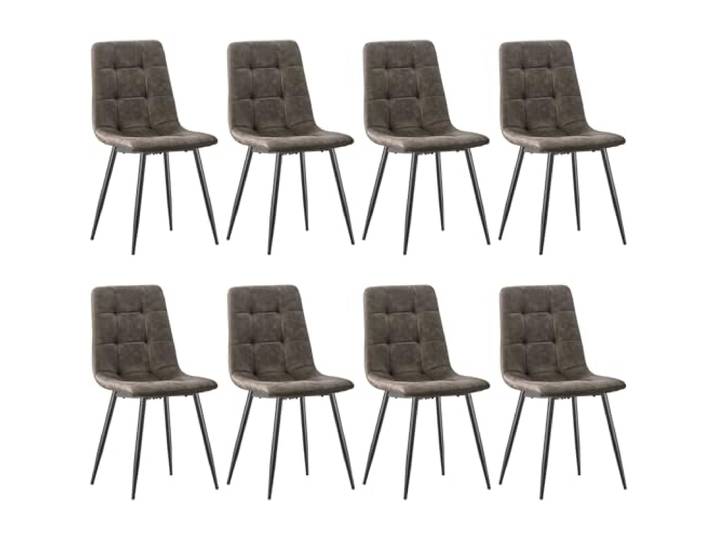 ANVOFONG Technisches Tuch Esszimmerstühle 8er Set,Braun Esszimmerstuhl mit verstärkten Stuhlbeinen,Küchenstuhl Polsterstühle,Stuhl für Esszimmer,Küche & Wohnzimmer