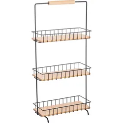 MSV, Aufbewahrungsbox, Aufbewahrungsbox Elie 29.5 x 15.5 x 58.5 cm, Nature/Schwarz (15.50 x 29.50 x 58.50 cm)