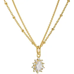 Thomas Sabo KE2294-M01-14-L45V Collier für Damen Doppelkette Zirkonia Weiß