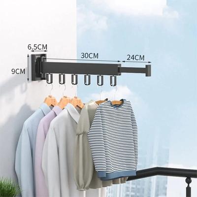 HomeDecorAndMore LLC Folding Clothes Hanger Black Two Poles