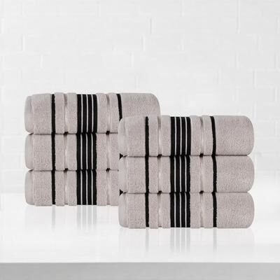 Superior Sadie Zero Twist Cotton Solid Hand Towel, Set of 6