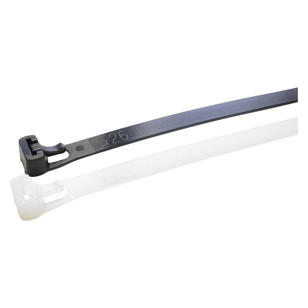 WKK 5163 Kabelbinder 250 mm 7.60 mm Natur Lösbar, UV-stabilisiert, beständig ge (250 mm, 100 Stk.) (5163)