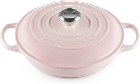 Le Creuset Signature Shell Pink 26cm Shallow Casserole